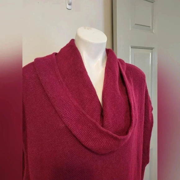 Bryn Walker Cowl Neck Sweater Poncho Sleeveless Cashmere/Lambswool Blend(L) - Picture 4 of 9